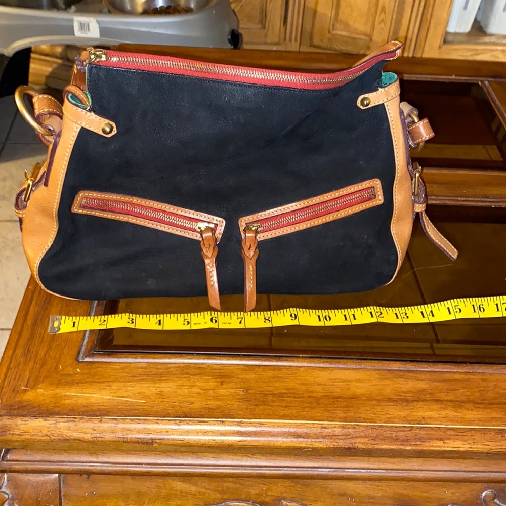 Dooney & Bourke Pebble Grain & Suede Satchel